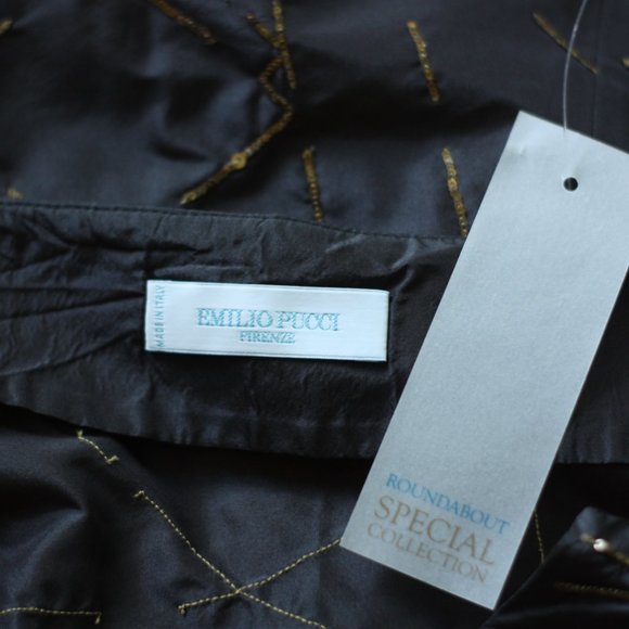 EMILIO PUCCI Black Skirt with Gold Sequins - Picture 5 of 6